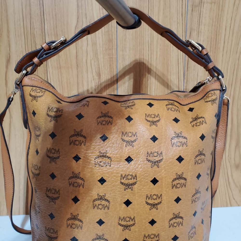MCM COGNAC VISETOS kiara hobo bag - Picture 4 of 12
